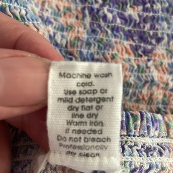 Japna floral drawstring ruched crop top size XS - Picture 8 of 8